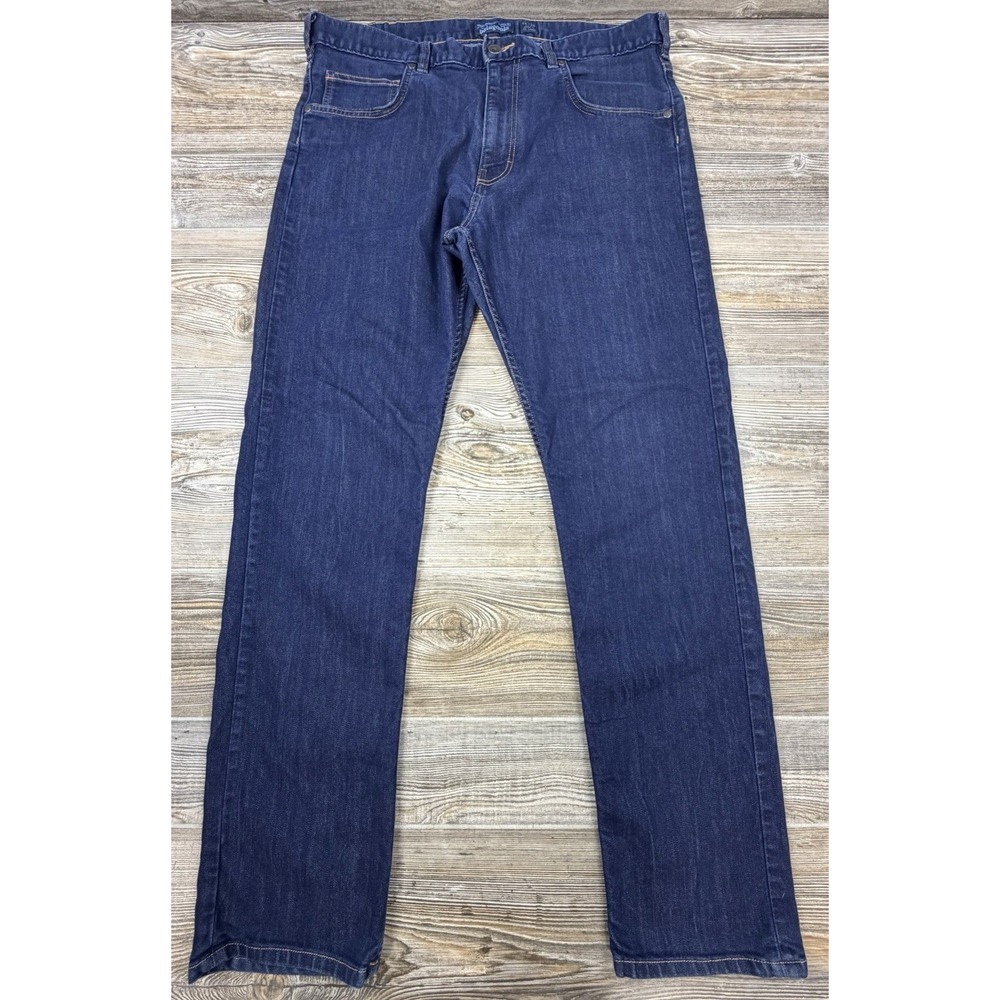 Patagonia Straight Fit Stretch Jeans Mens 36x32 FITS 36x31.5 Blue Organic Cotton
